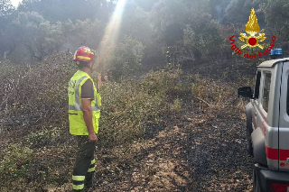 Fermano nella morsa del fuoco: altri tre incendi, elicottero in azione